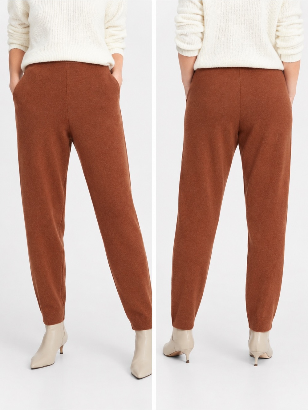 BANANA REPUBLIC 100% MERINO WOOL SWEATER JOGGER PULL ON PANTS Size M